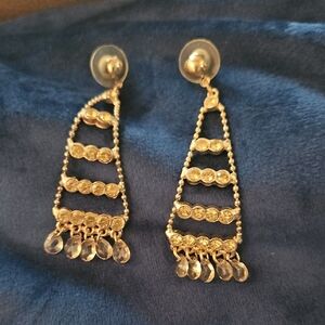 Elegant Gold Dangle Earrings